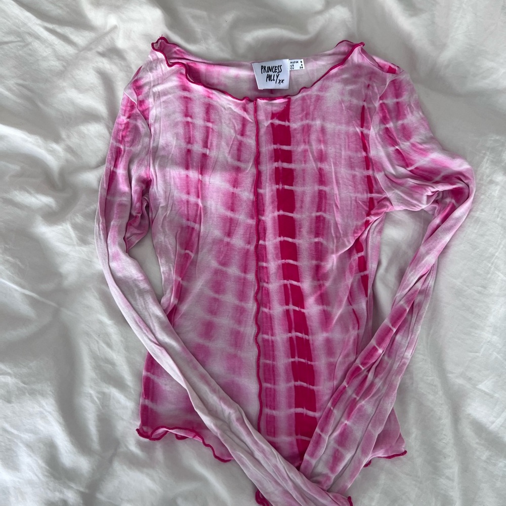 Princess Polly Pink Tie-Dye Top